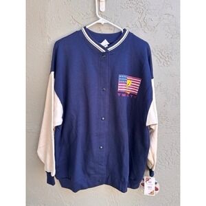 Vintage Looney Tunes NEW Y2K Tweety Bomber Variety Jacket LARGE Streetwear 90s